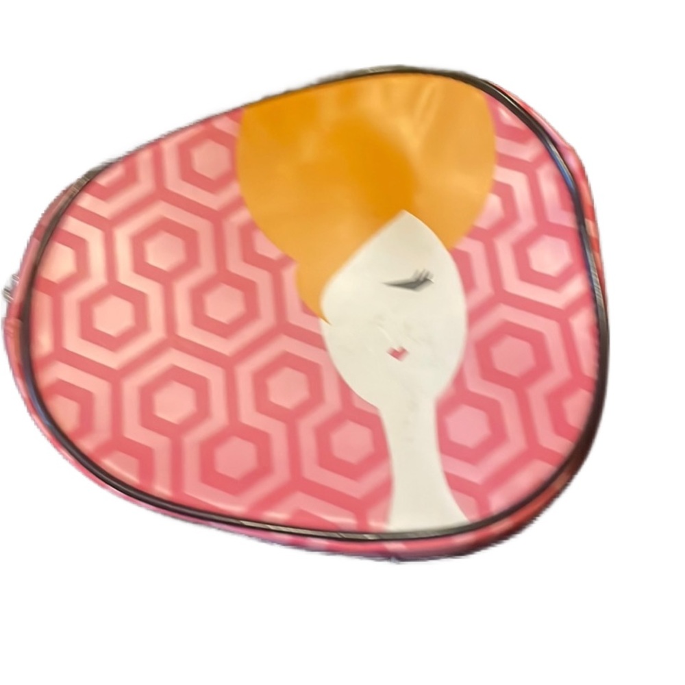 Twos company pink makeup bag